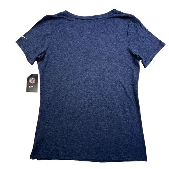 Nike Seattle Seahawks T-Shirt Womens Large Blue V Neck NFL Team Apparel NEW - Picture 8 of 11